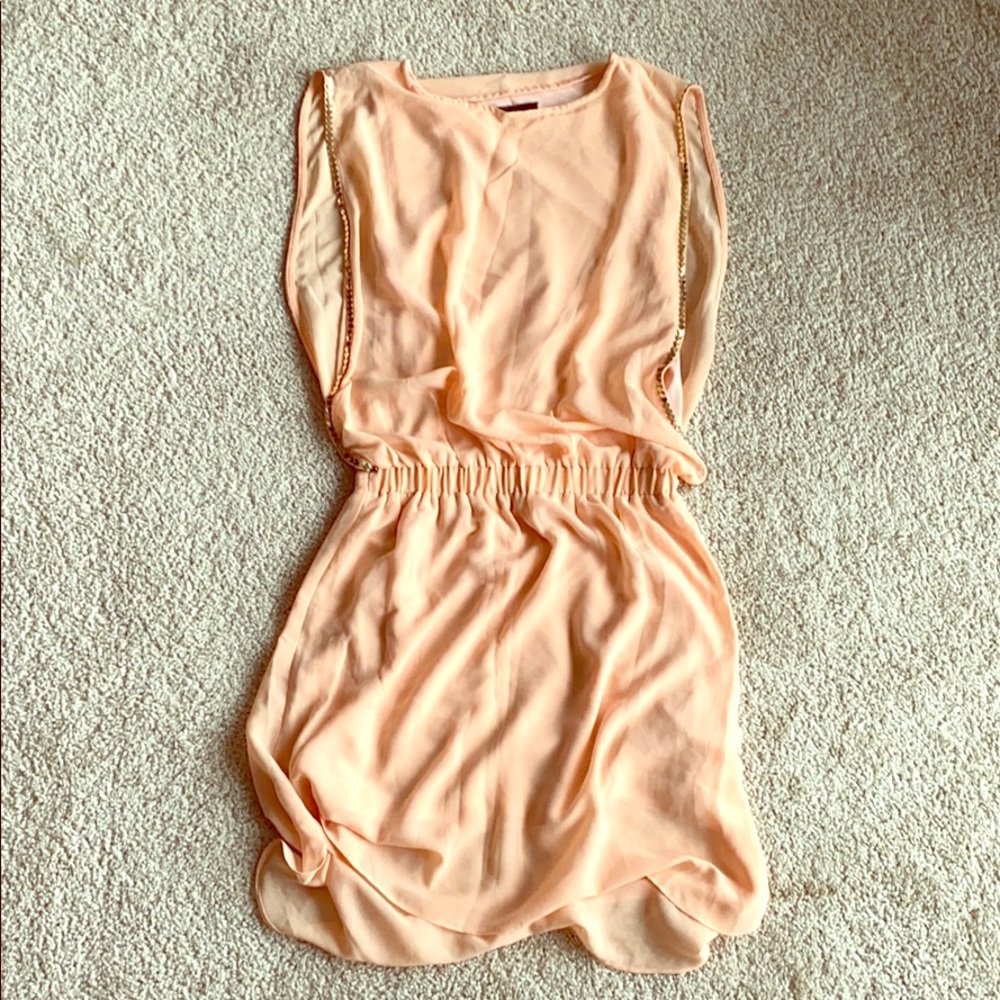 Pink Dress with Heart Embellished Sleeves